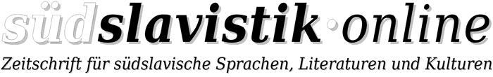 südslavistik online - Zeitschrift für südslavische Sprachen und Literaturen